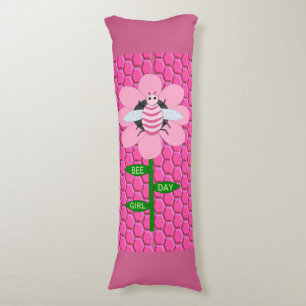 Happy Bee Day Girl Pink Birthday Hummel Seitenschläferkissen