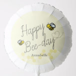 Happy Bee Day Girl zum Geburtstag Ballon<br><div class="desc">Diese niedliche " Unsere kleine Hasenbiene " 1. / erste oder für jedes Alter Mädchen Geburtstag Ballon bietet fliegende Hummel / Honigbienen und Honigwaben auf einem hellgelben Hintergrund. Personalisieren Sie Ihre Bedürfnisse. Mehr passende Produkte finden Sie in meinem Geschäft.</div>
