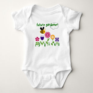 Happy Bee Flower Garden FUTURE GARDENER Baby Strampler