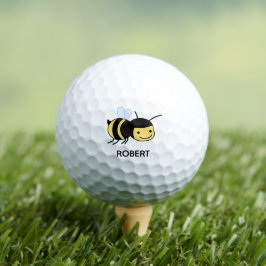 Happy Bee Individuelle Name Golfball