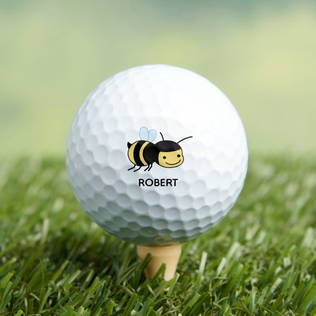 Happy Bee Individuelle Name Golfball (Insitu T-Shirt)