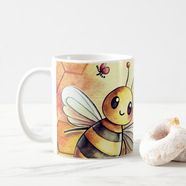 Happy Bee Kaffeetasse (Mit Donut)