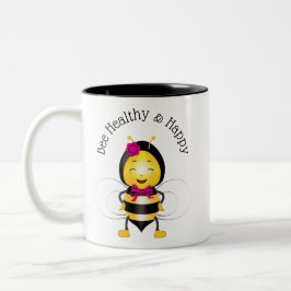 Happy Bee Tasse (Links & rechts)