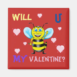 Happy Bee Valentine's Magnet
