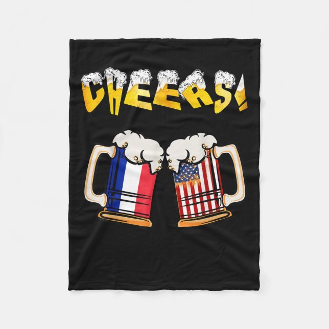 Happy Beer Lovers Day Cool Papa Mom Needs A Beer  Fleecedecke (Vorderseite)