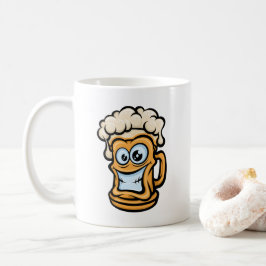 Happy Beer Tasse, Funny Illustration Kaffeetasse