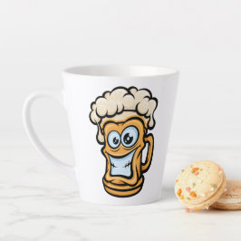 Happy Beer Tasse, Funny Illustration Milchtasse