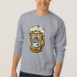 Happy Beer Tasse, Funny Illustration Sweatshirt