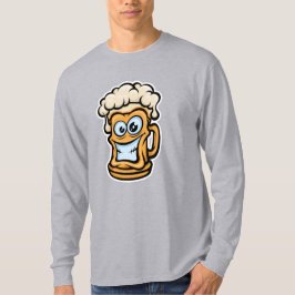 Happy Beer Tasse, Funny Illustration T-Shirt