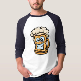 Happy Beer Tasse, Funny Illustration T-Shirt