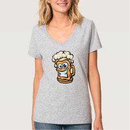 Happy Beer Tasse, Funny Illustration T-Shirt
