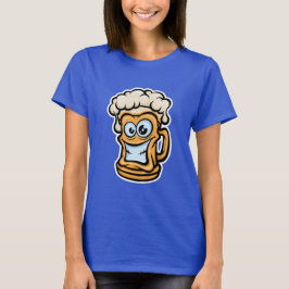 Happy Beer Tasse, Funny Illustration T-Shirt