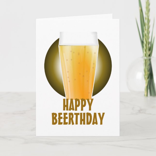 Happy Beerthday Bier Geburtstag Karte (Vorderseite)