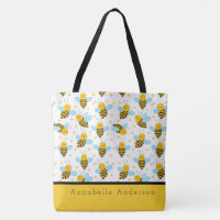 Happy Bees Personnalisent le Sac fourre-tout