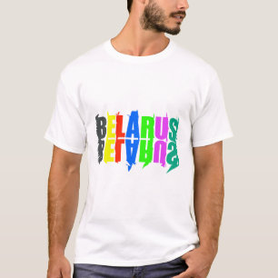 Happy Belarus - farbenfrohe Briefe T-Shirt