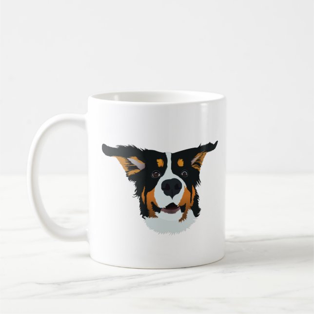 Happy Bernese Mountain Dog Kaffeetasse (Links)