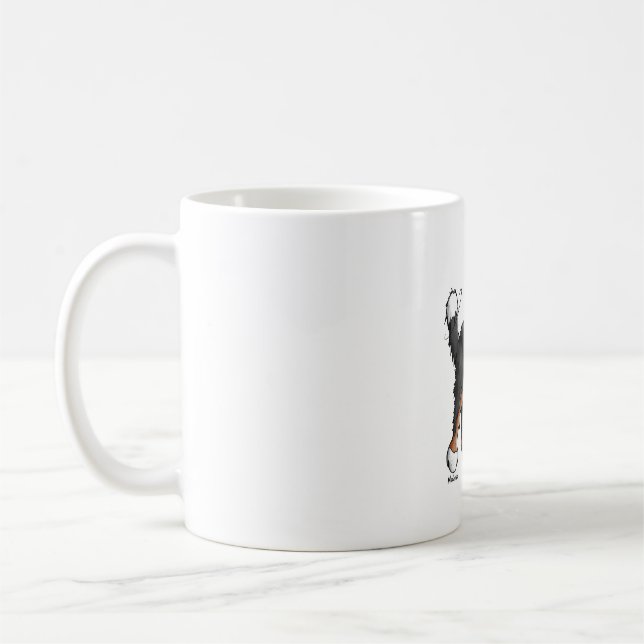 Happy Bernese Mountain Hund - Comic - Hunde - Cart Kaffeetasse (Links)
