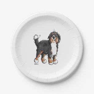 Happy Bernese Mountain Hund - Comic - Hunde - Cart Pappteller