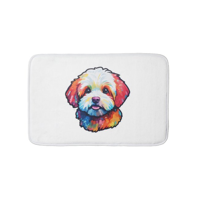 Happy Bichon fries Badematte (Vorderseite)