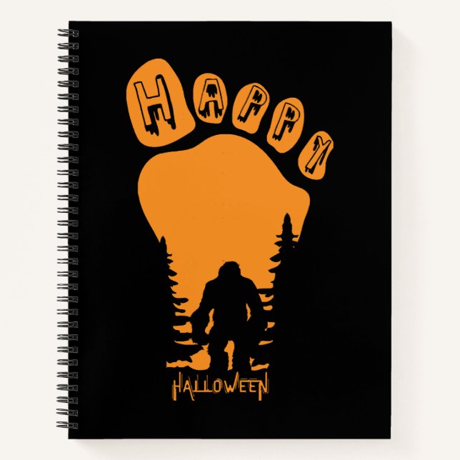 Happy Big Foot Halloween Notizbuch (Vorderseite)