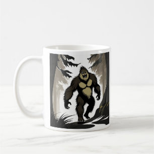 Happy Bigfoot in Woods Kaffeetasse