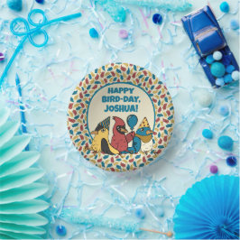 Happy Bird Day Cartoon Birds Themed Birthday Pappteller