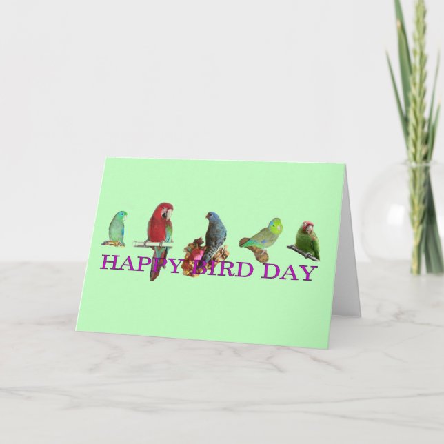 Happy Bird Day Karte (Vorderseite)