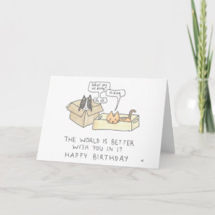 Happy Birt the World ist besser mit dir in der IT- Dankeskarte