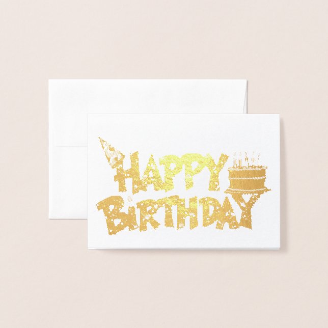Happy Birtday Tarta Folienkarte (Vorderseite mit Umschlag)