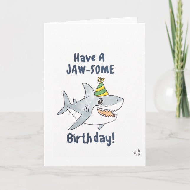 Happy Birthda Haben Sie einen Jawsome Geburtstag - Dankeskarte (Vorderseite)