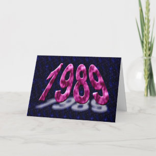 Happy Birthday 1989 Year of Birth 80's space theme Karte