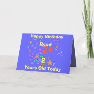Happy Birthday 2 Jahre alt Karte