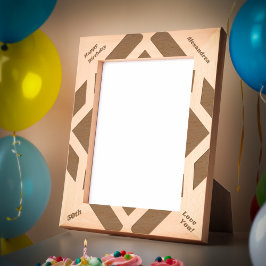 Happy Birthday 50. Modern Wooden Picture Geätzte Rahmen