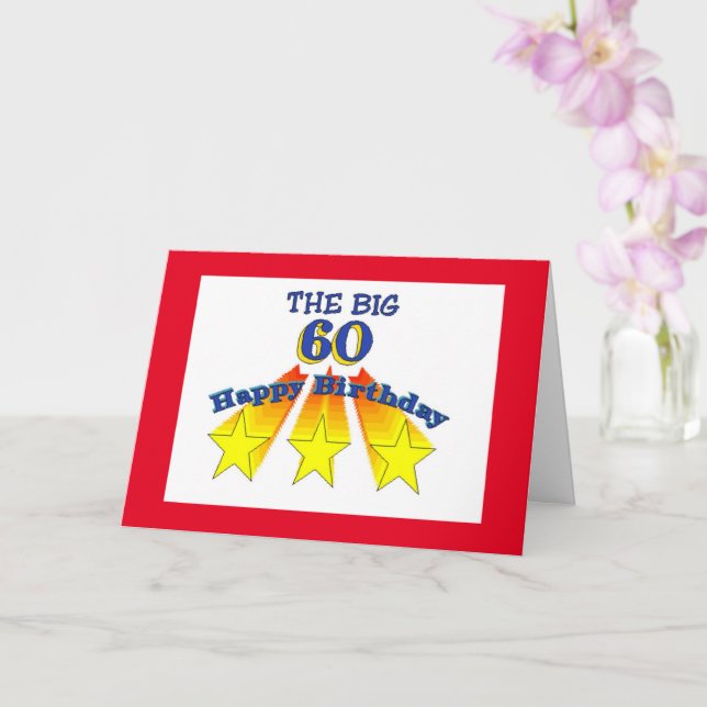 Happy Birthday 60 Christliche Karte (Orchidee)