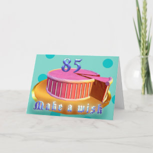 Happy Birthday 85 Geburtstagskarte Pink Cake Strei Karte
