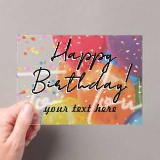 Happy Birthday Acrylic Invitation