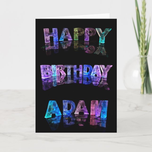 Happy Birthday Adam Card Karte (Vorderseite)