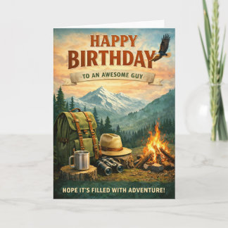 Happy Birthday - Adventurer Karte