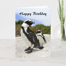 Happy Birthday African Penguins Card Karte