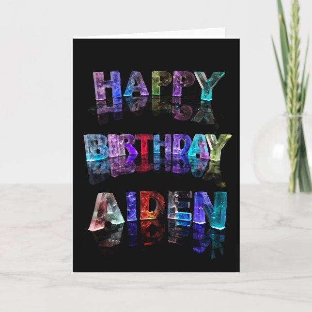 Happy Birthday Aiden Card Karte (Vorderseite)