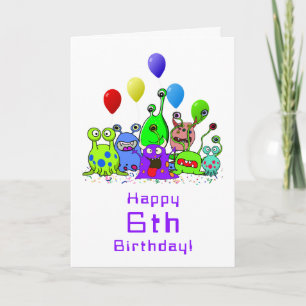 Happy Birthday Alien Party Karte