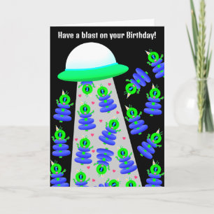 Happy Birthday Alien thematische Karte von Jo Imag