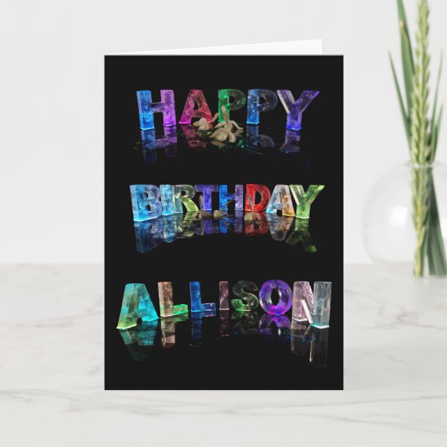 Happy Birthday Allison Card Karte (Vorderseite)