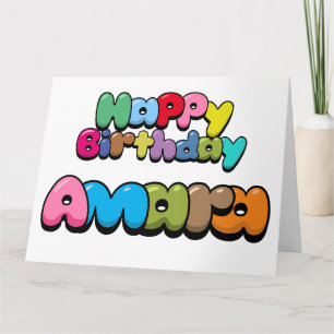 Happy Birthday Amara Karte
