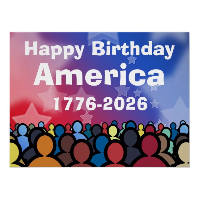 Happy Birthday America 1776 to 2026 Poster (Vorderseite)