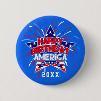 Happy Birthday America 4. Juli Unabhängigkeit BLAU