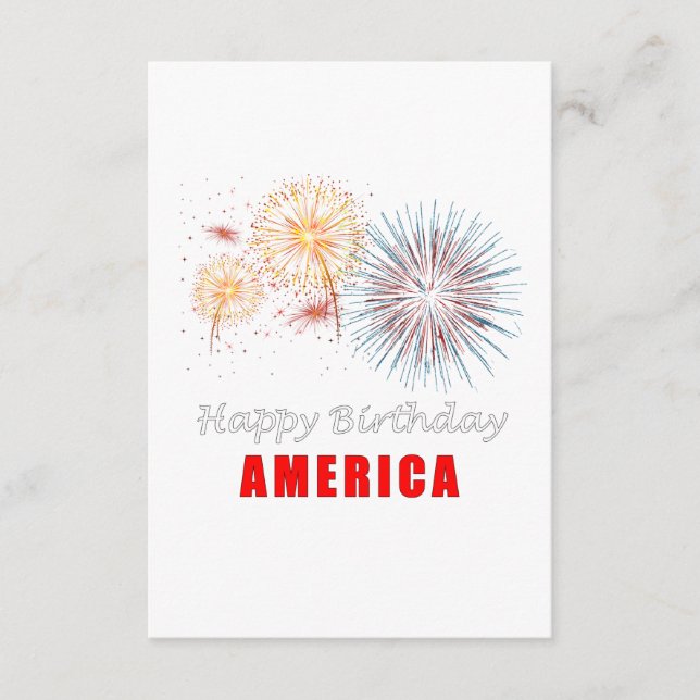 Happy Birthday America Begleitkarte (Vorderseite)