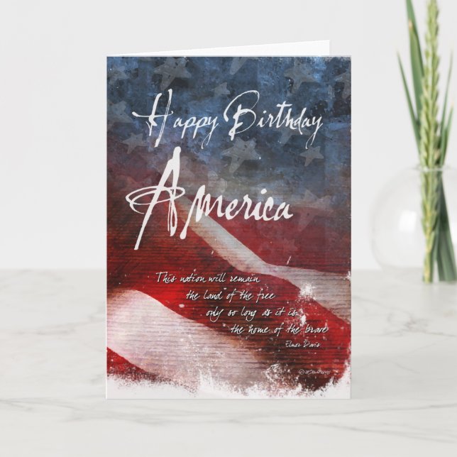 Happy Birthday America-e Karte (Vorderseite)
