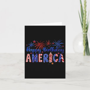 Happy Birthday America Feuerwerk USA Flag 4. Ju Karte
