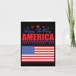 Happy Birthday America Independence Day 4. Juli Karte